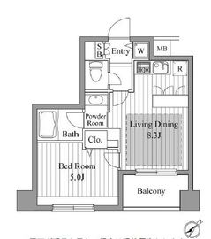 レジディア新川2 702 間取り図