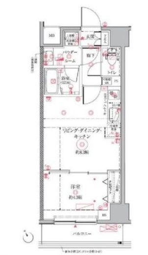 クレイシア門前仲町ザ・レジデンス 4階 間取り図