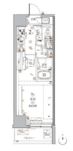 ヴァースクレイシア入谷 12階 間取り図