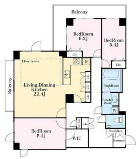 住友千石三丁目シティハウス 3階 間取り図