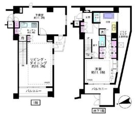 アトラス四谷本塩町 1階 間取り図