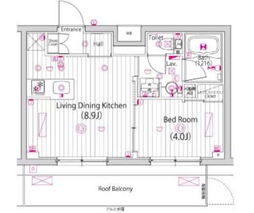 ガーラ・グランディ元住吉 4階 間取り図