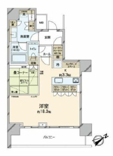 ザ・タワー横浜北仲 38階 間取り図