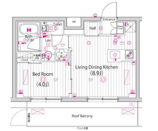 ガーラ・グランディ元住吉 4階 間取り図
