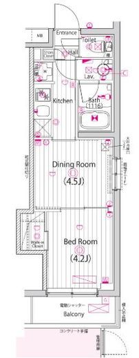 ガーラ・グランディ元住吉 1階 間取り図
