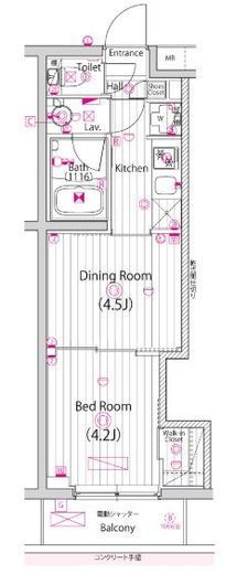 ガーラ・グランディ元住吉 1階 間取り図