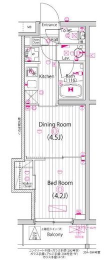 ガーラ・グランディ元住吉 2階 間取り図