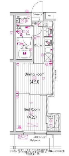 ガーラ・グランディ元住吉 2階 間取り図