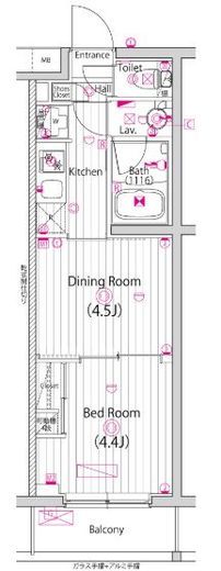 ガーラ・グランディ元住吉 2階 間取り図