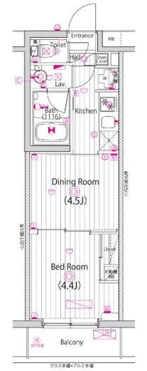 ガーラ・グランディ元住吉 2階 間取り図