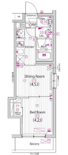 ガーラ・グランディ元住吉 2階 間取り図