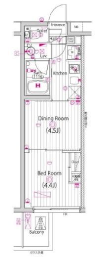 ガーラ・グランディ元住吉 2階 間取り図