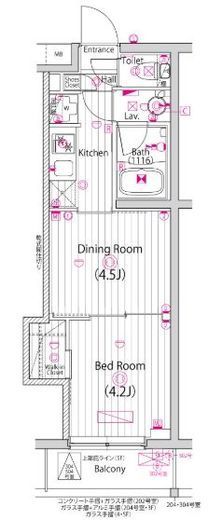 ガーラ・グランディ元住吉 4階 間取り図