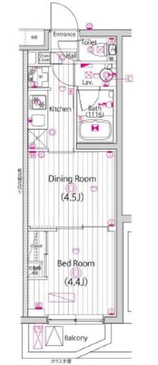 ガーラ・グランディ元住吉 4階 間取り図