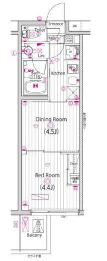ガーラ・グランディ元住吉 4階 間取り図