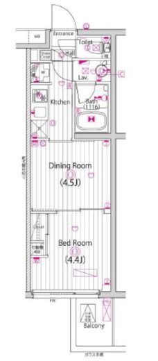 ガーラ・グランディ元住吉 4階 間取り図