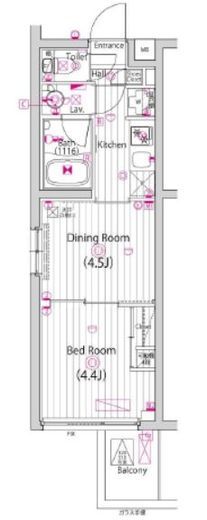 ガーラ・グランディ元住吉 4階 間取り図