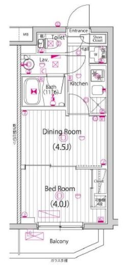 ガーラ・グランディ元住吉 2階 間取り図