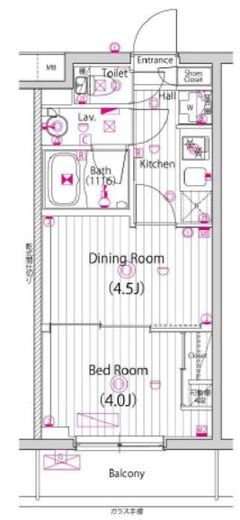 ガーラ・グランディ元住吉 2階 間取り図