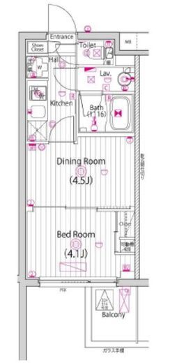 ガーラ・グランディ元住吉 2階 間取り図