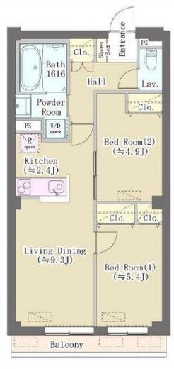 HILL TOP RESIDENCE OSAKI 202 間取り図