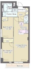 HILL TOP RESIDENCE OSAKI 302 間取り図