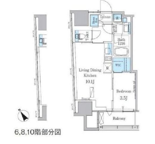 パークアクシス横濱関内SQUARE 13階 間取り図