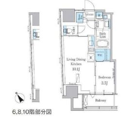 パークアクシス横濱関内SQUARE 13階 間取り図