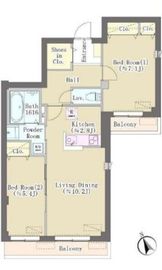 HILL TOP RESIDENCE OSAKI 206 間取り図