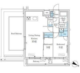 イプセ東高円寺 405 間取り図