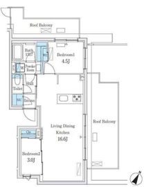 イプセ東高円寺 502 間取り図