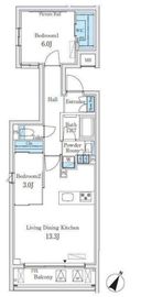 イプセ東高円寺 212 間取り図