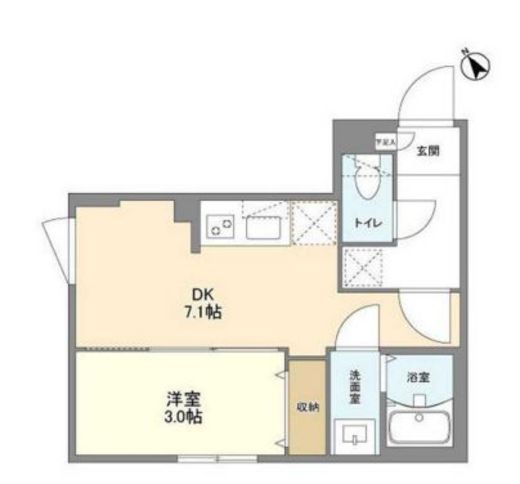 ウェルスクエア南長崎 401 間取り図