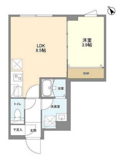 ウェルスクエア南長崎 203 間取り図