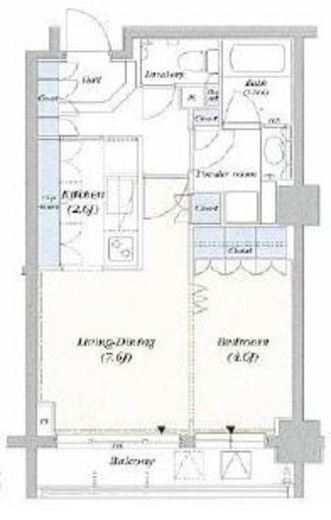 デュオフラッツ赤坂 204 間取り図