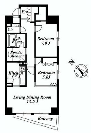 デュオフラッツ赤坂 303 間取り図