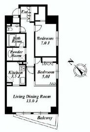 デュオフラッツ赤坂 303 間取り図