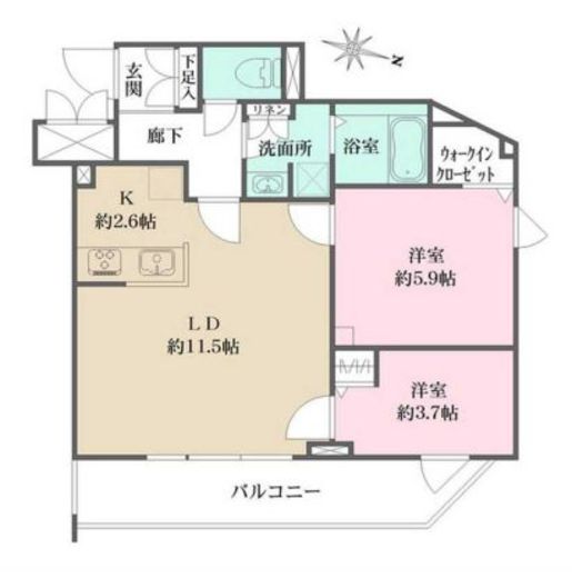 N-stage上池台 406 間取り図