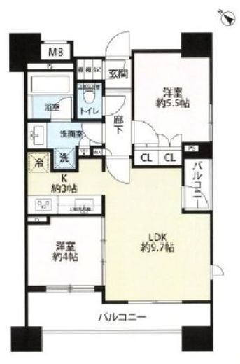 クレヴィア新大塚 8階 間取り図