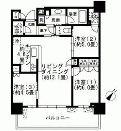 ブリリア有明シティタワー 32階 間取り図