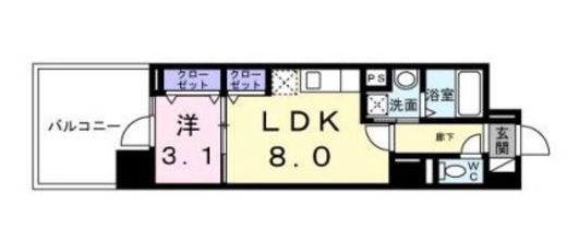 フェルデタワー板橋東京 804 間取り図