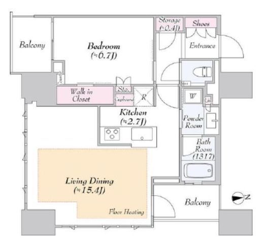 ブリリア秋葉原 6階 間取り図