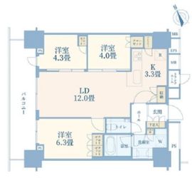 THE TOWER JUJO (ザ・タワー十条) 18階 間取り図