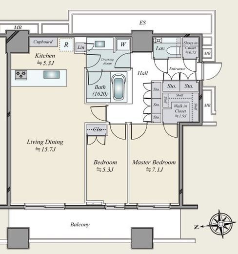 WORLD TOWER RESIDENCE 39階 間取り図