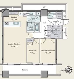 WORLD TOWER RESIDENCE 39階 間取り図