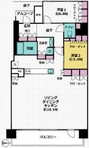 BLUE HARBOR TOWERみなとみらい (ブルーハーバータワーみなとみらい) 16階 間取り図