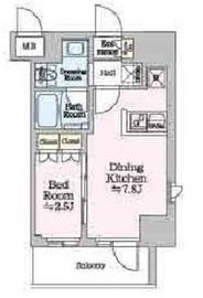 ONE ROOF RESIDENCE KAMEIDO (ワンルーフレジデンス亀戸) 704 間取り図
