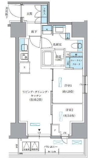 パークアクシス東日本橋 1104 間取り図