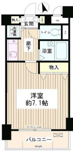 パークヒルズ落合 202 間取り図