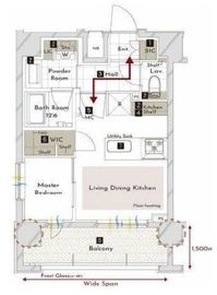 グラサージュ横濱桜木町クロスコア 3階 間取り図